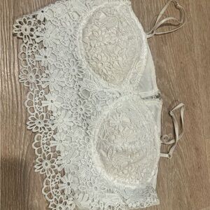 Elegant White Lace Bralette